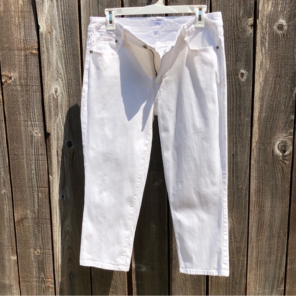 Great Northwest Indigo white crop pants size 10 - Picture 8 of 16